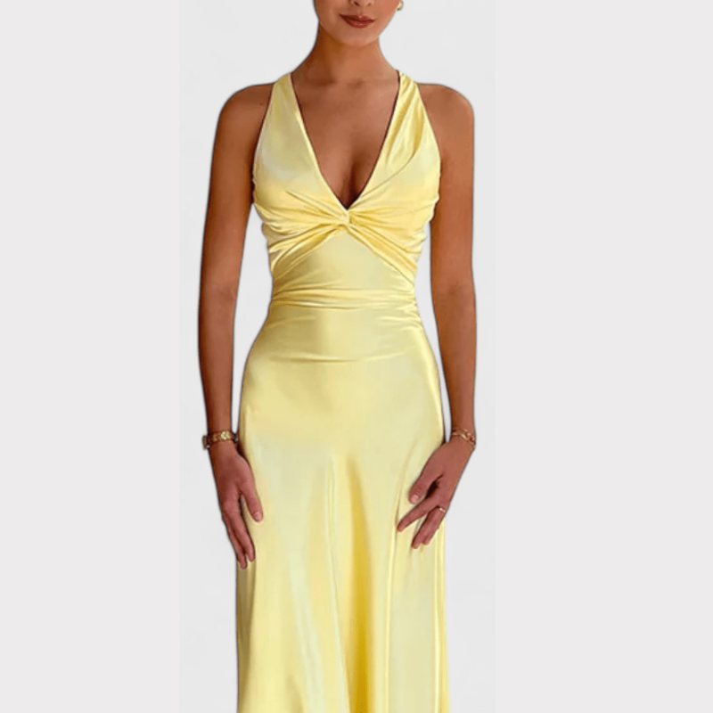 Dolores Sleeveless Twist-Waist Maxi Dress Liora Lane Boutique