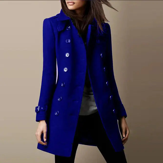 Classic Black Double-Breasted Coat Jasmine's Boutique Australia