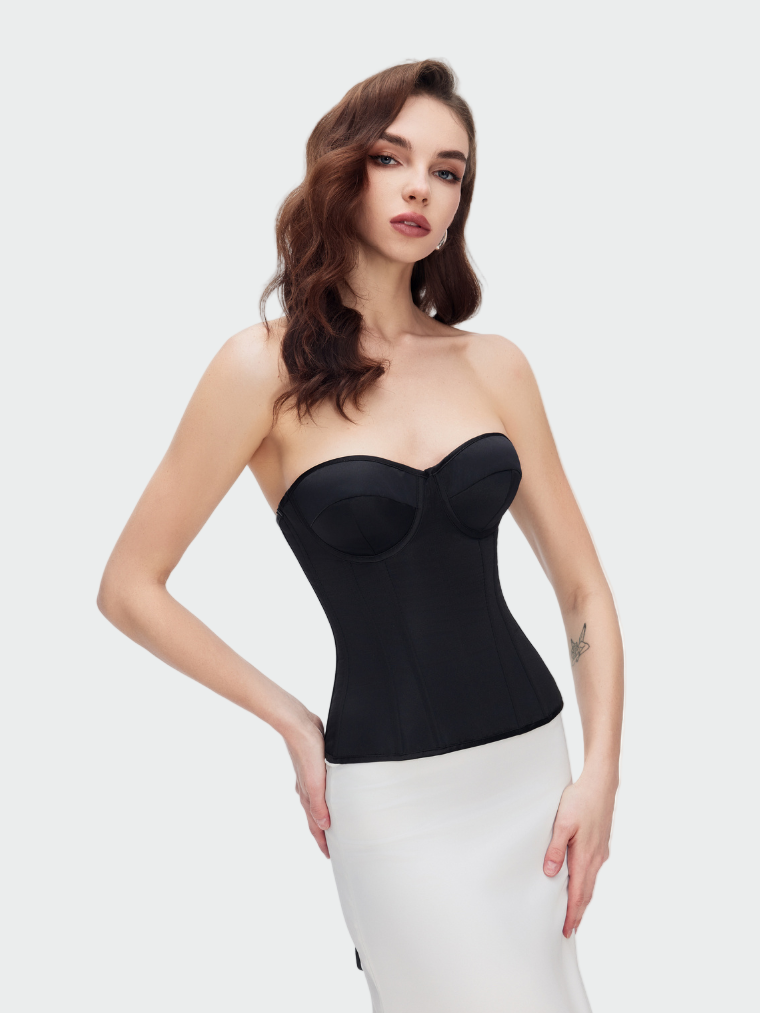 Eboné Structured Satin Corset Jasmine's Boutique Australia