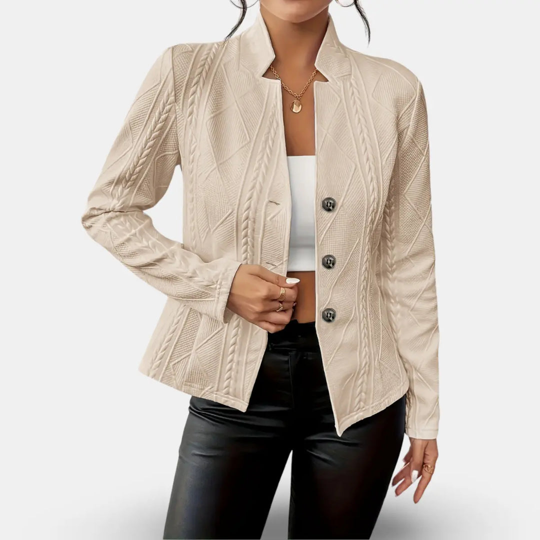 Luxe Textured Button-Up Blazer Jasmine's Boutique Australia