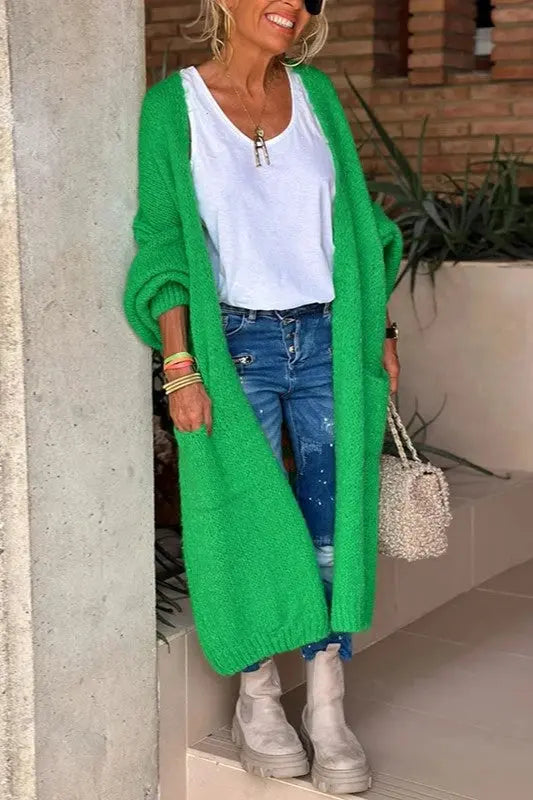 Sunset Glow Long Knit Cardigan Jasmine's Boutique Australia