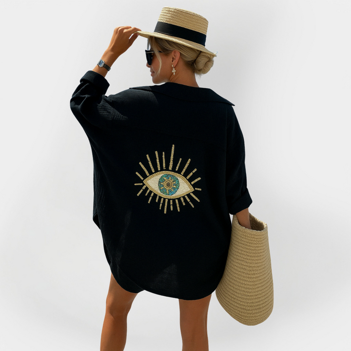 Beach Shirt with Eye Design Jasmine's Boutique Australia