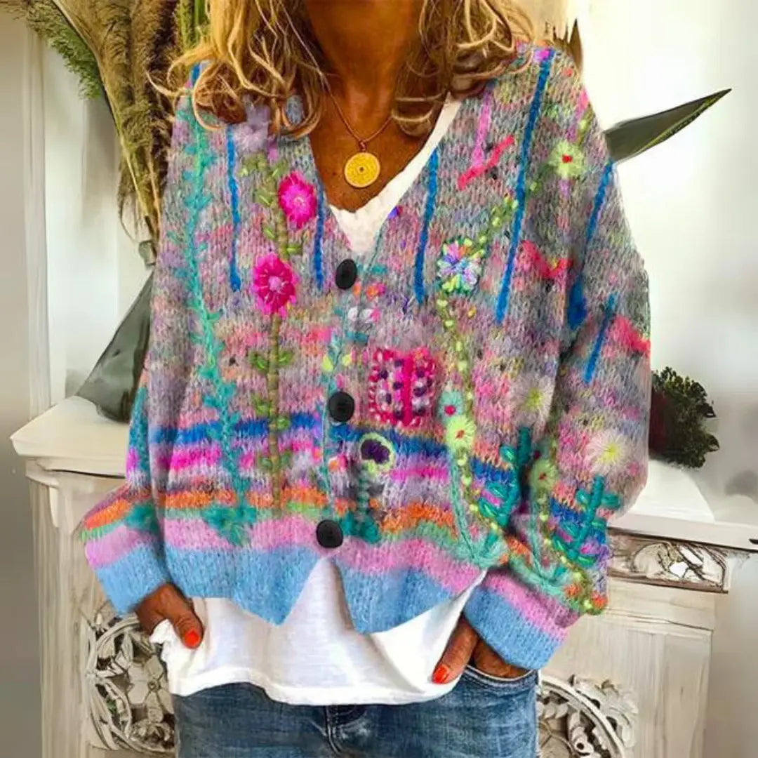 Meadow Bloom Artistic Cardigan Jasmine's Boutique Australia