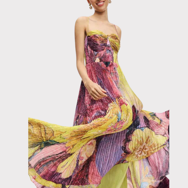 Delilah | Pleated Maxi Dress Liora Lane Boutique