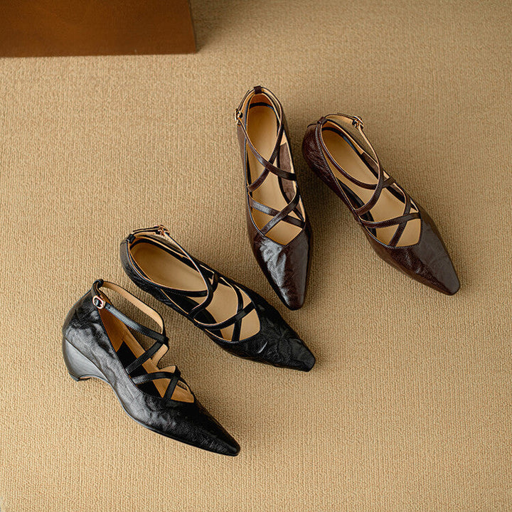 Lira Genuine Leather Heels  Liora Lane Boutique