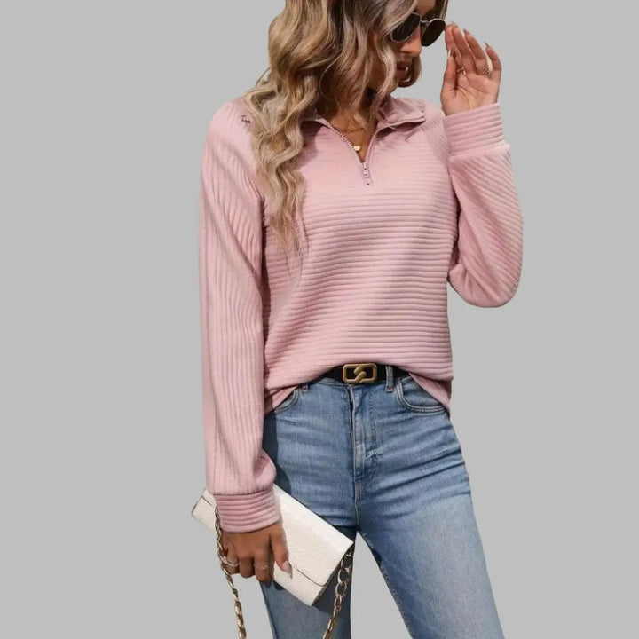 Ribbed Half-Zip Pullover Jasmine's Boutique Australia