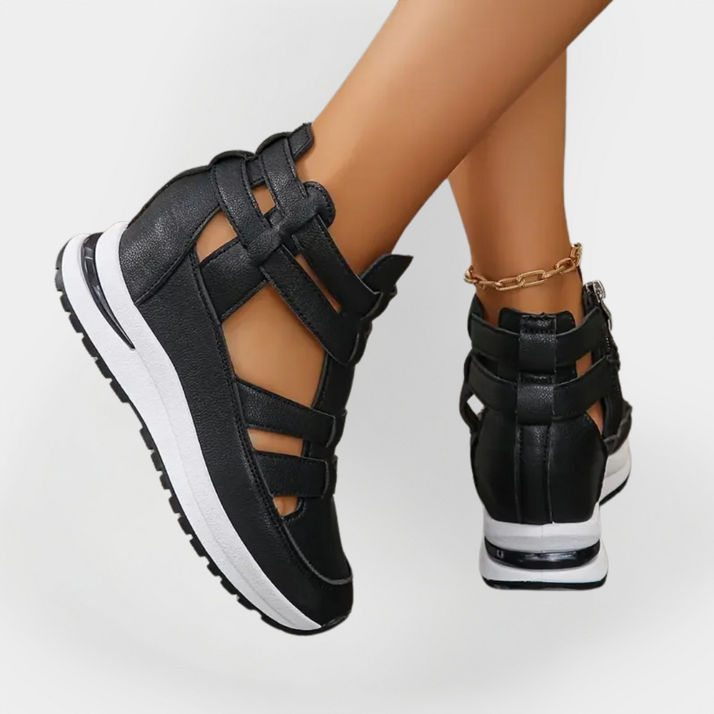 Elegant Lightweight Sandal with Heel and Side Zipper Liora Lane Boutique