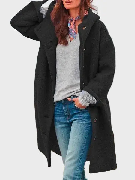Cozy Buttoned Long Coat Jasmine's Boutique Australia