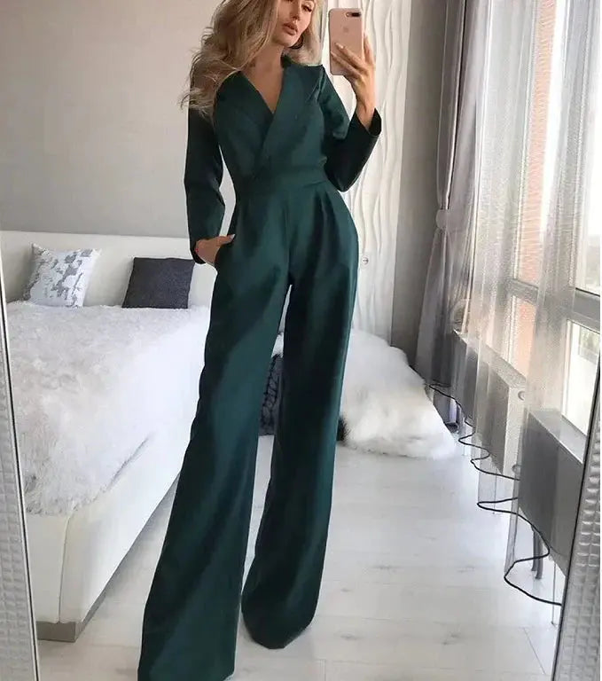 Elegant White Tailored Jumpsuit Jasmine's Boutique Australia
