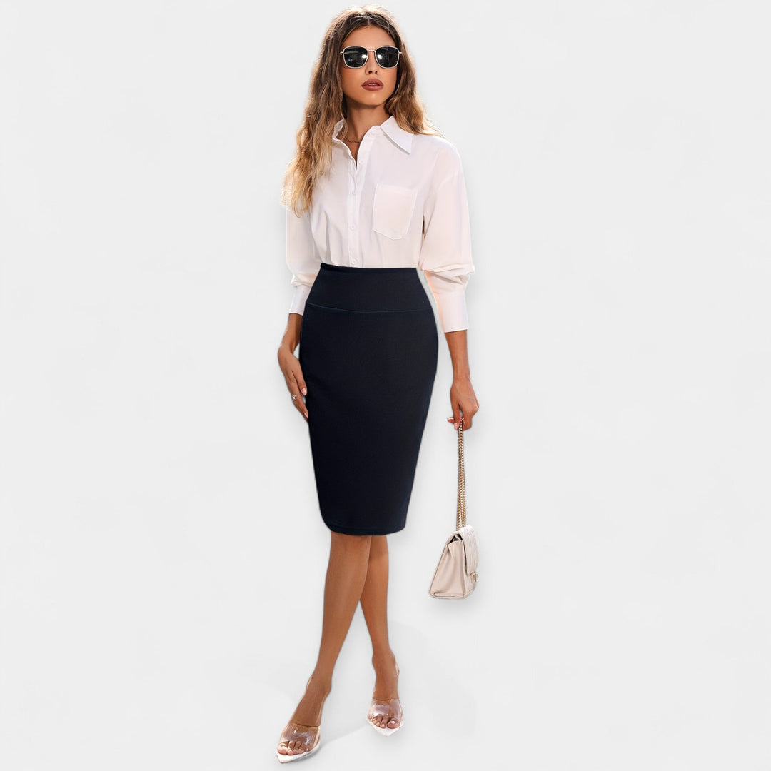 Elegant Nude Pencil Skirt Jasmine's Boutique Australia