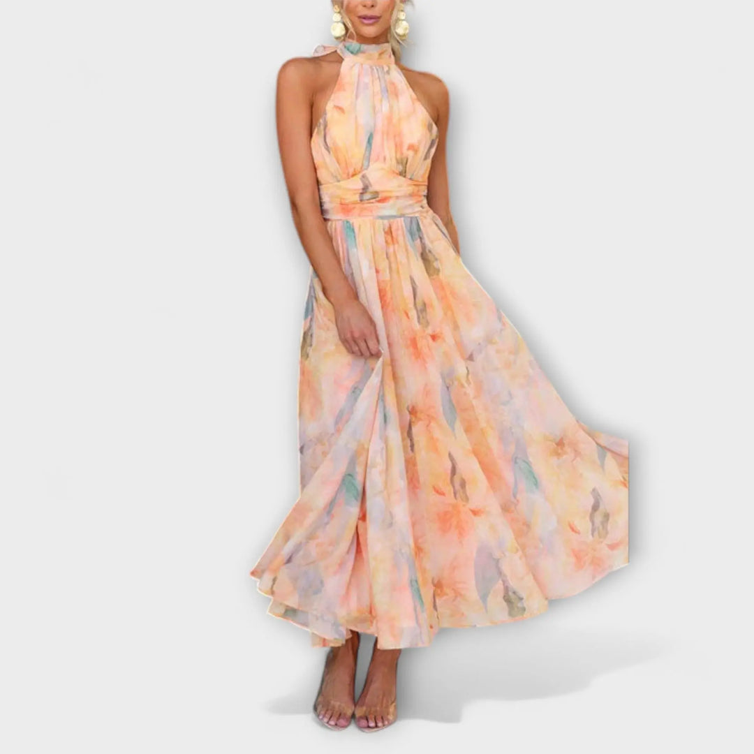 Maxi Dress with Watercolor Jasmine's Boutique Australia
