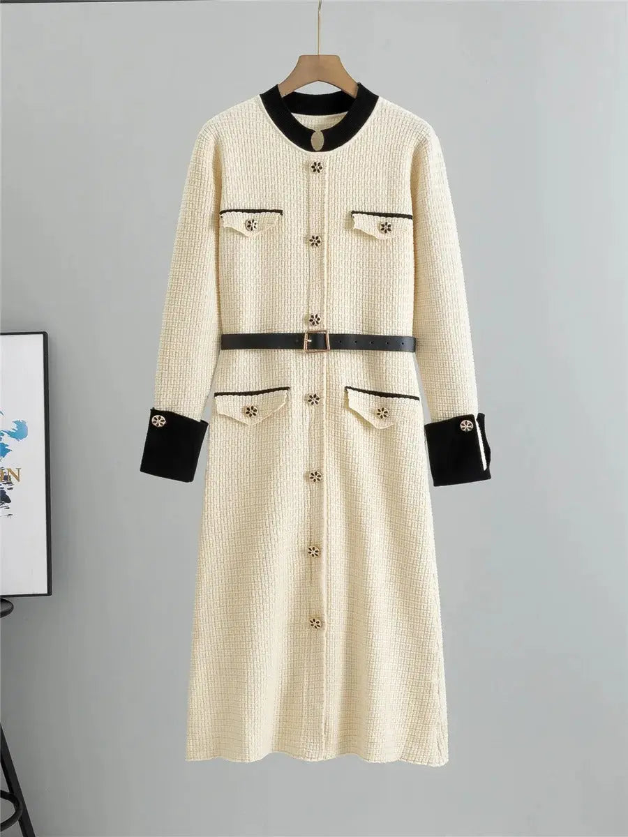 Classic Harmony Contrast-Trim Dress Jasmine's Boutique Australia