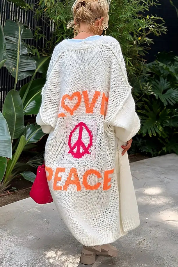Sunset Glow Long Knit Cardigan Jasmine's Boutique Australia