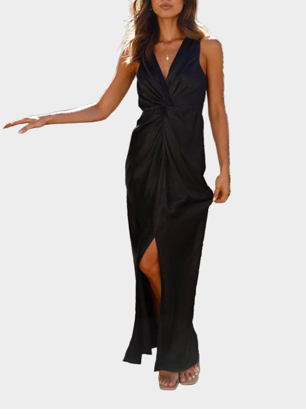 Fashion Deep V Sleeveless Backless Dress Jasmine's Boutique Australia