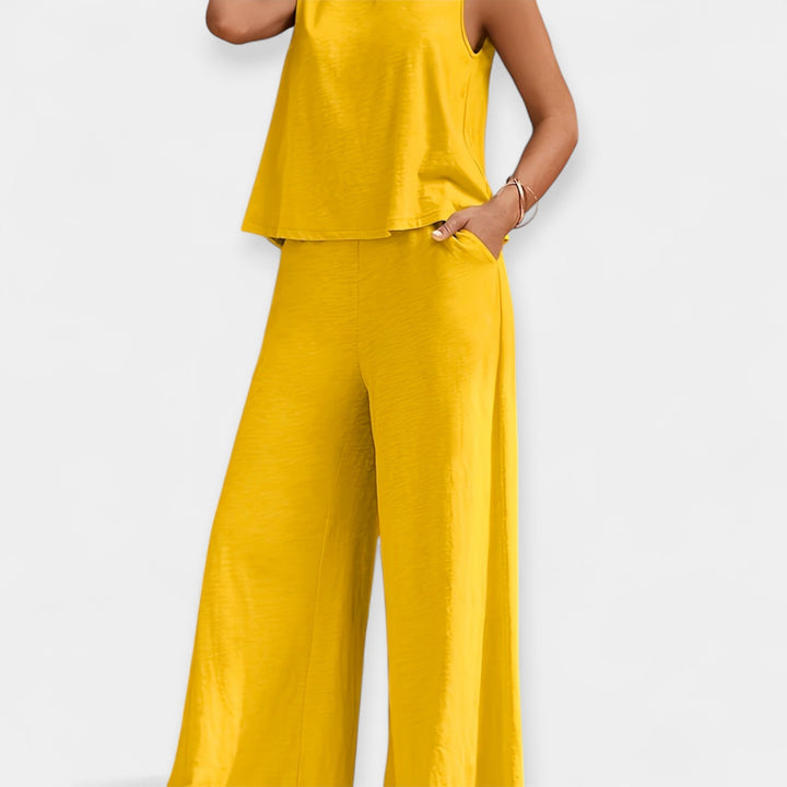 Set of Sleeveless Top and Wide Pants Jasmine's Boutique Australia