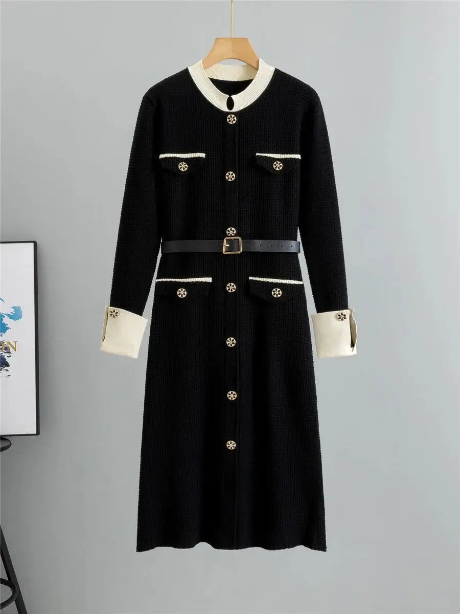 Classic Harmony Contrast-Trim Dress Jasmine's Boutique Australia