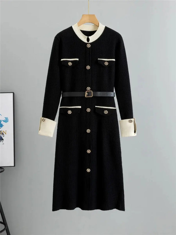 Classic Harmony Contrast-Trim Dress Jasmine's Boutique Australia