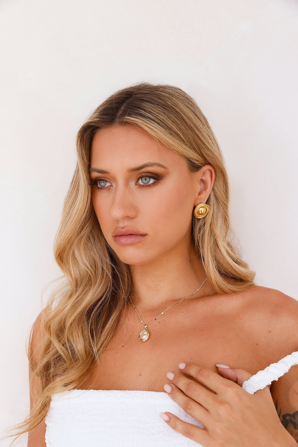 Unique necklace with pearls, 18-karat gold-plated Jasmine's Boutique Australia