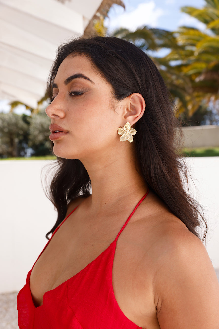 18 Karat Gold-Plated Fave Flower Earrings Jasmine's Boutique Australia