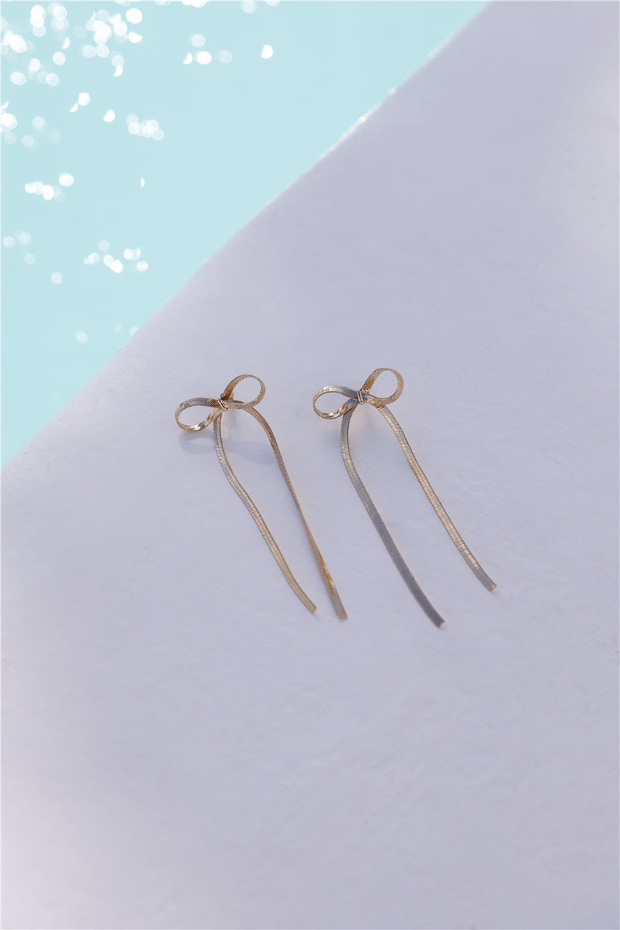 14 Karat Gold-Plated Bow Earrings Jasmine's Boutique Australia