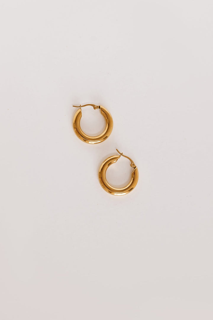 18 Carat Gold Plated Power To Her Hoop Earrings Jasmine's Boutique Australia