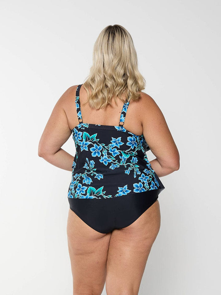 Women’s Blue Floral Ruffle Tankini Top Jasmine's Boutique Australia