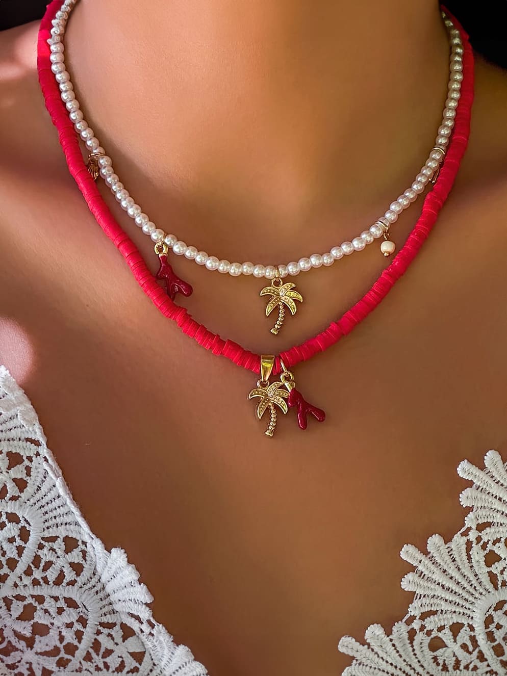 Tahiti Sunset Pearl Beach Necklace Gold Jasmine's Boutique Australia