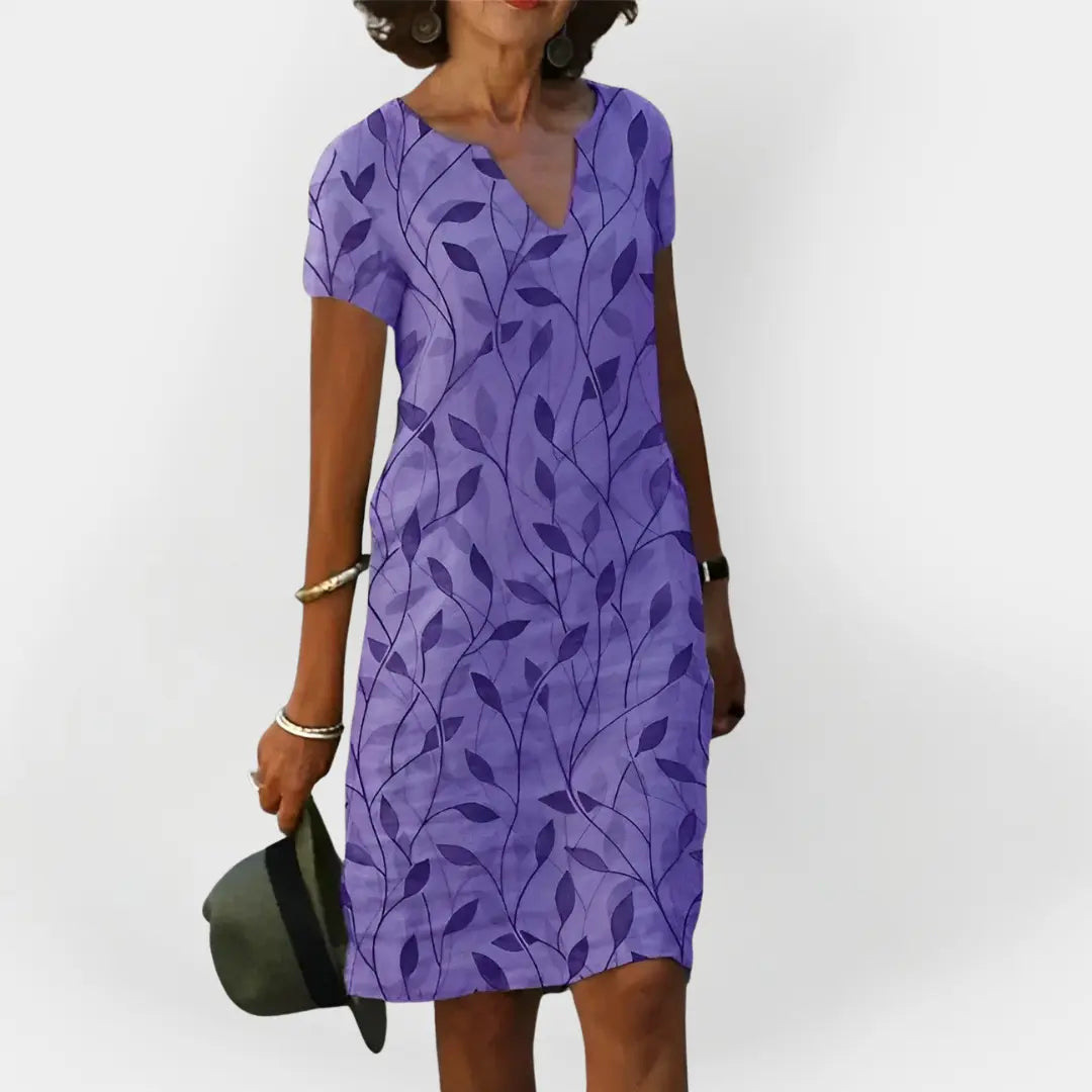Summer Dress with Leaf Design Jasmine's Boutique Australia