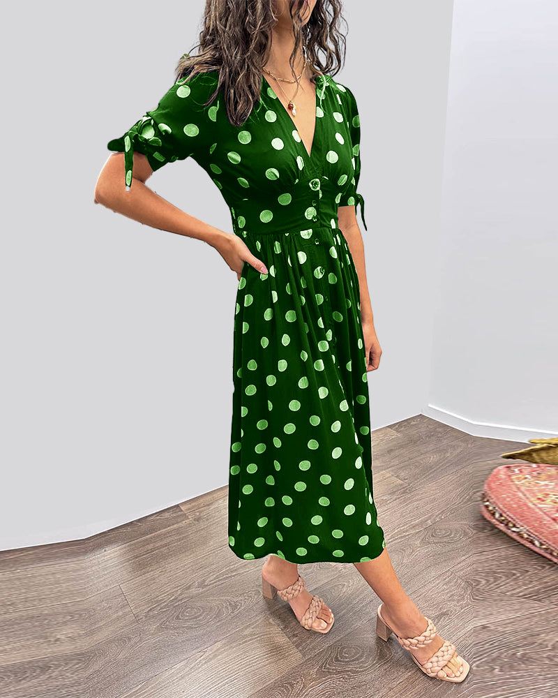 Monique™ | Elegant Polka Dot Dress Jasmine's Boutique Australia