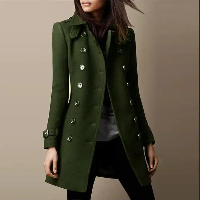 Classic Black Double-Breasted Coat Jasmine's Boutique Australia