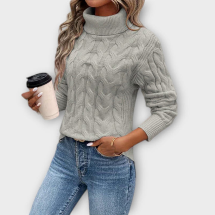 Amelia – Elegant Roll Neck Sweater Liora Lane Boutique