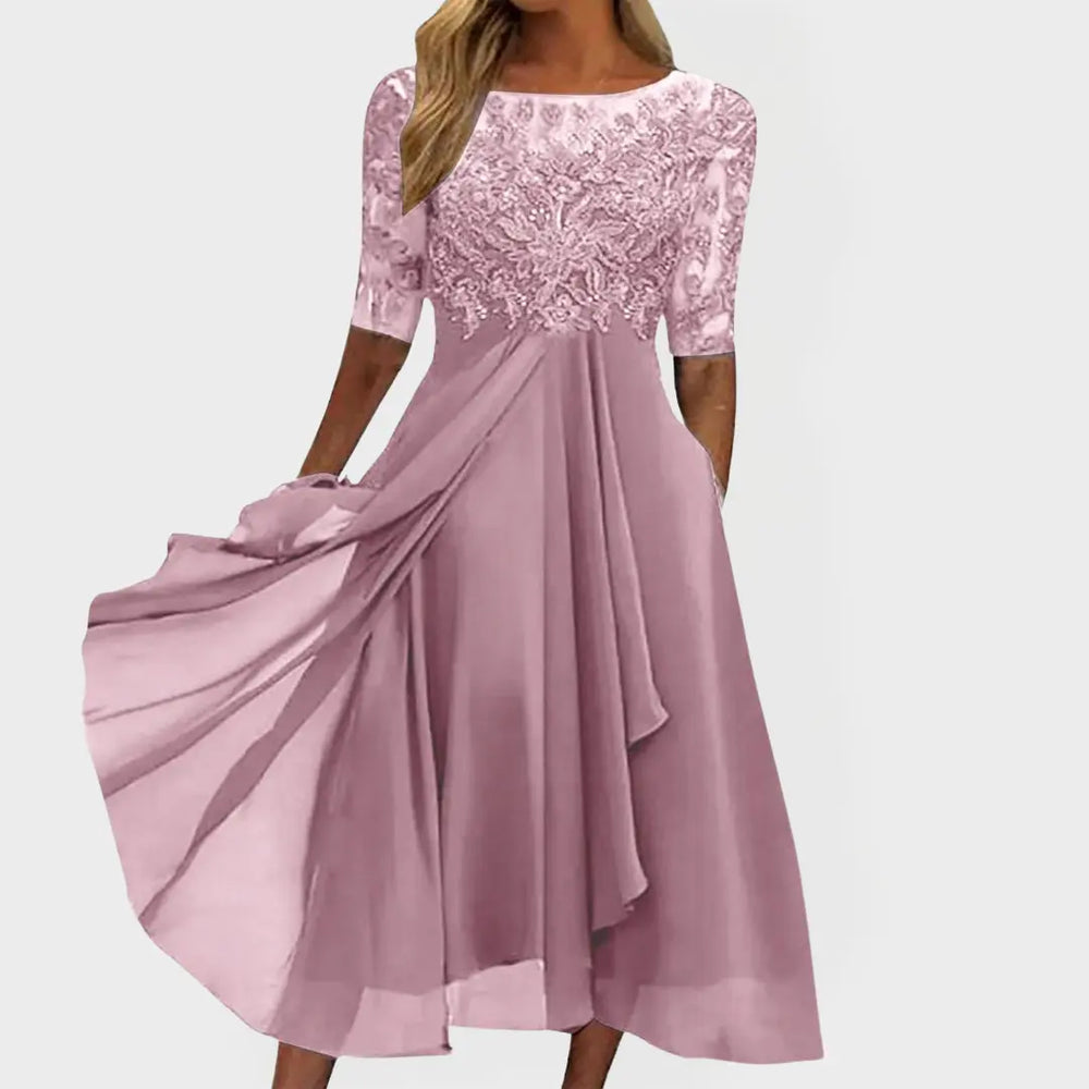 Embroidered Dress with Lace and Romantic Feel Jasmine's Boutique Australia