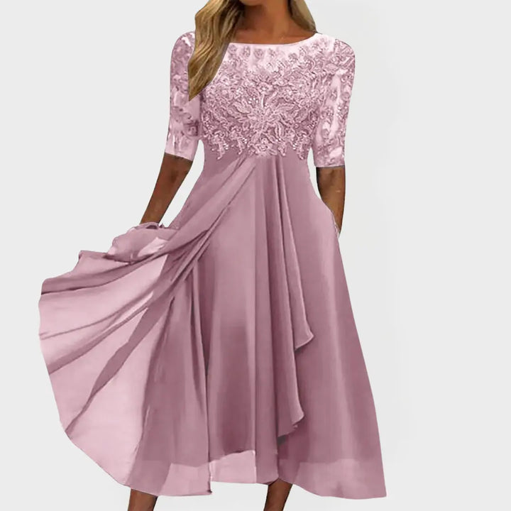 Embroidered Dress with Lace and Romantic Feel Jasmine's Boutique Australia