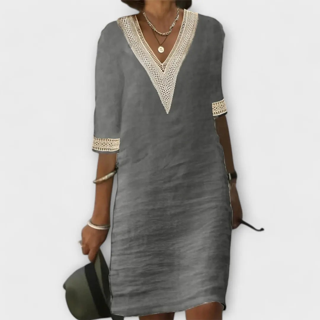 Ivory Grace Crochet-Trim Dress Jasmine's Boutique Australia