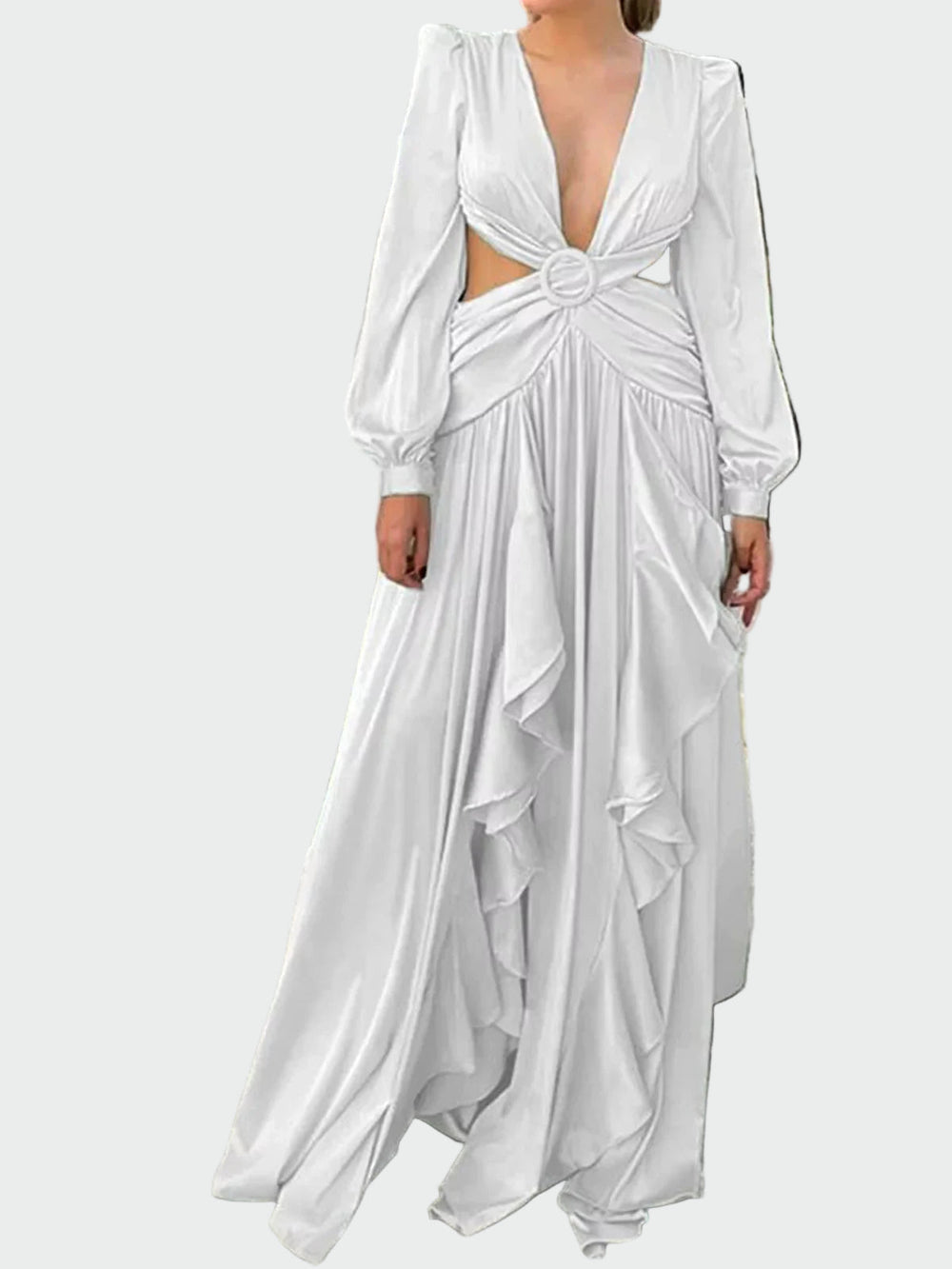 Ruffle V Neck Maxi Dress Jasmine's Boutique Australia