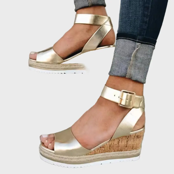 Urban Luxe Ankle Strap Wedge Sandals Jasmine's Boutique Australia