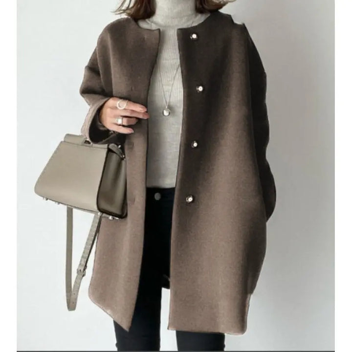 Ébène Minimalist Wool-Blend Coat Jasmine's Boutique Australia