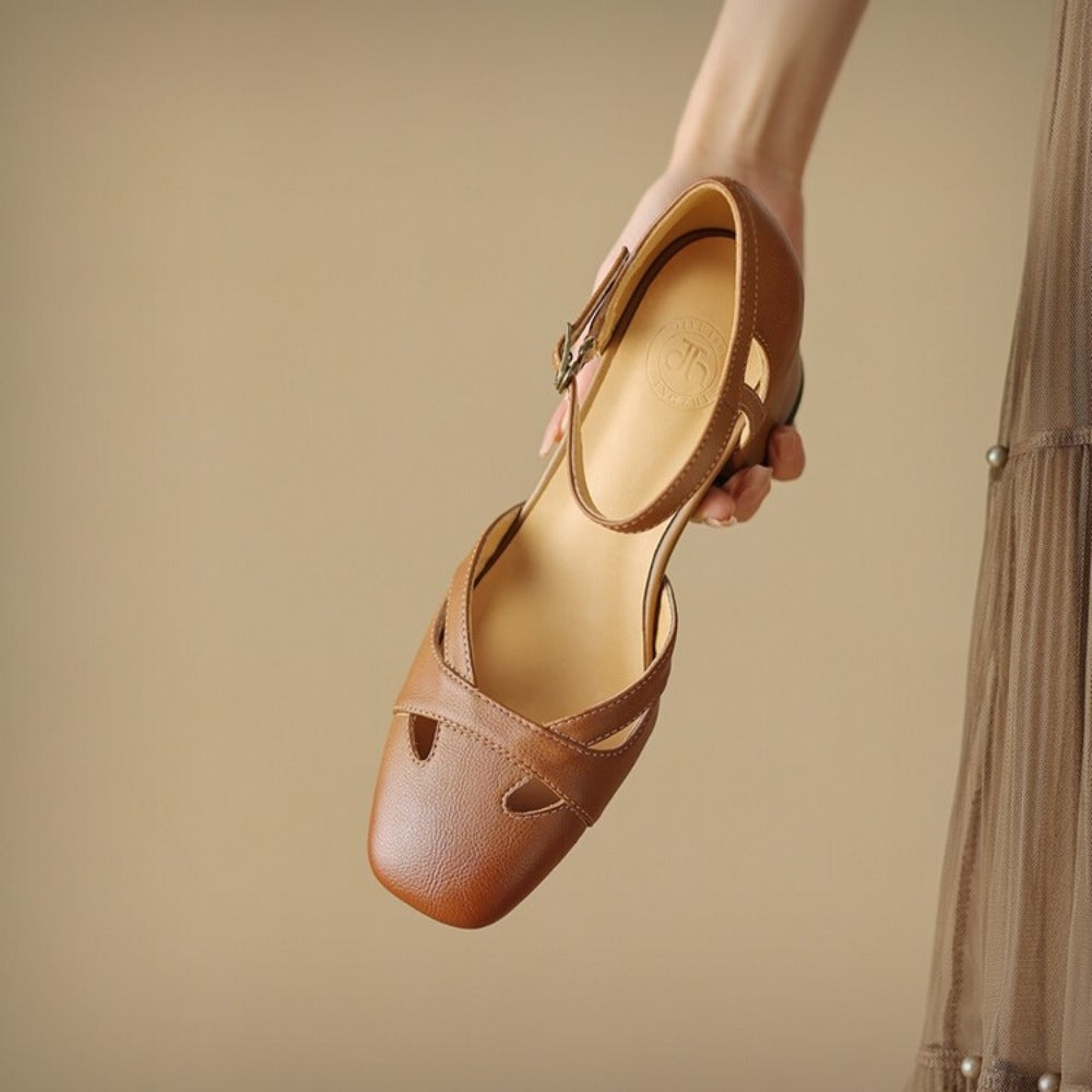 Zolain Genuine Leather Sandals  Liora Lane Boutique