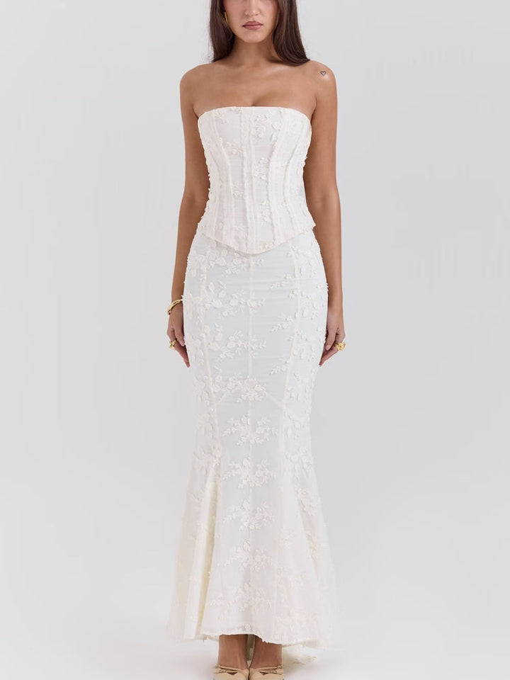 Off Shoulder Embroidered Maxi Dress Jasmine's Boutique Australia