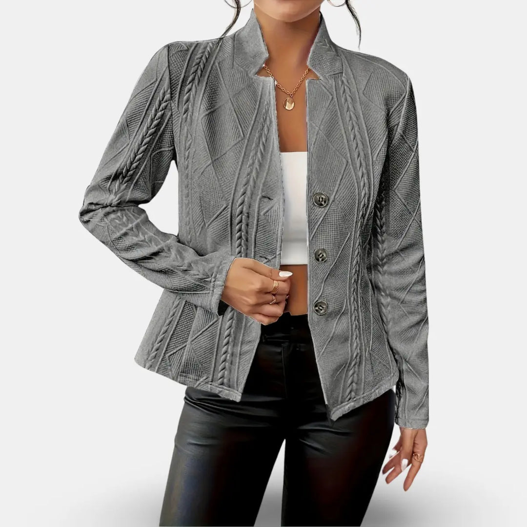 Luxe Textured Button-Up Blazer Jasmine's Boutique Australia