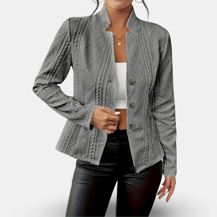 Luxe Textured Button-Up Blazer Jasmine's Boutique Australia