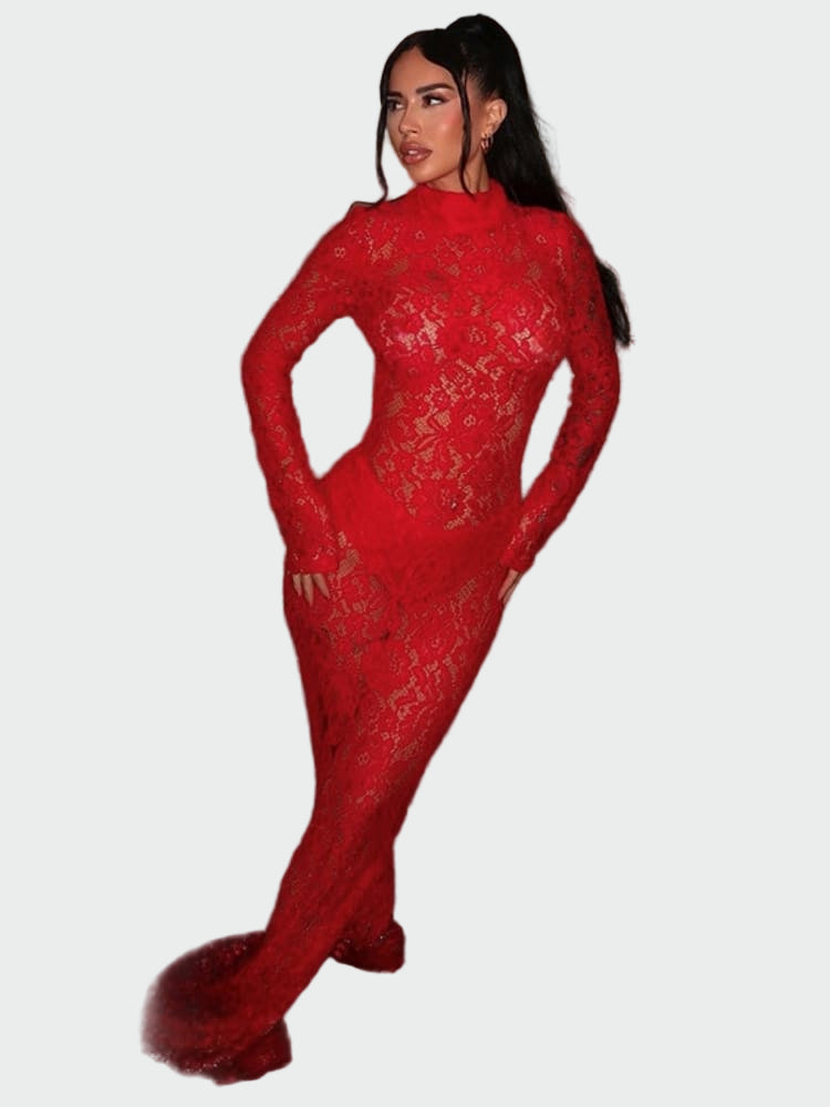 Lace Turtleneck Dress Jasmine's Boutique Australia