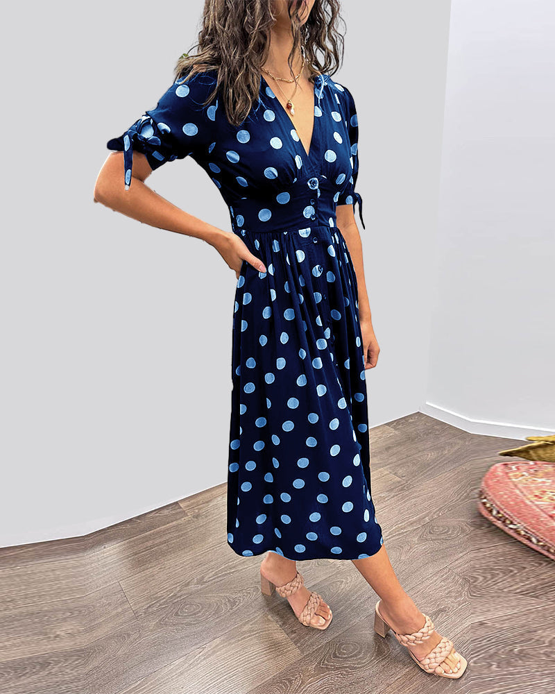 Monique™ | Elegant Polka Dot Dress Jasmine's Boutique Australia