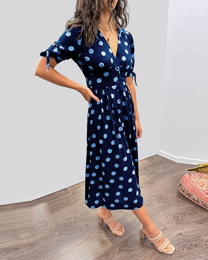 Monique™ | Elegant Polka Dot Dress Jasmine's Boutique Australia