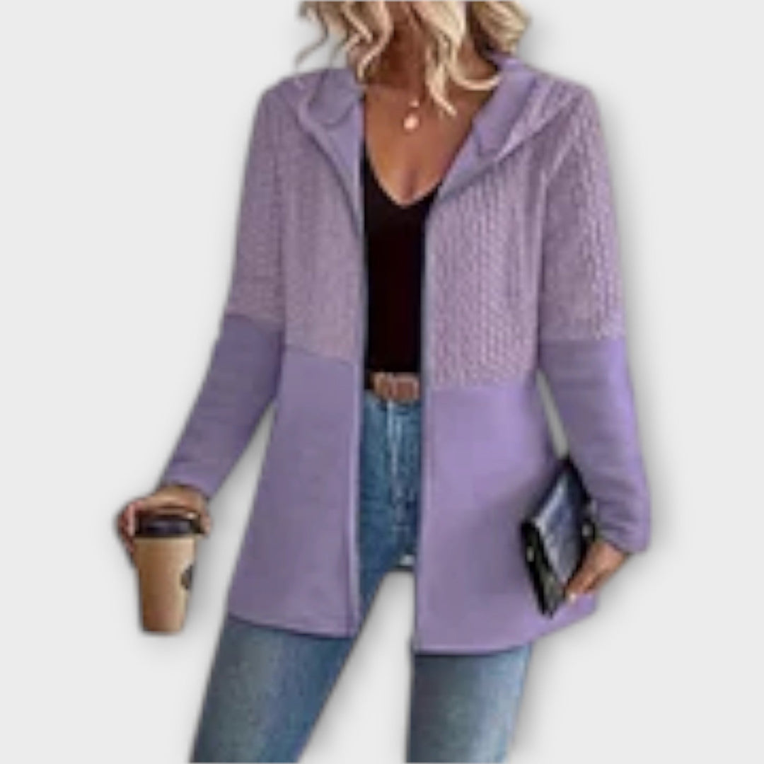 Elegant Hoodie Cardigan with Modern Details Liora Lane Boutique
