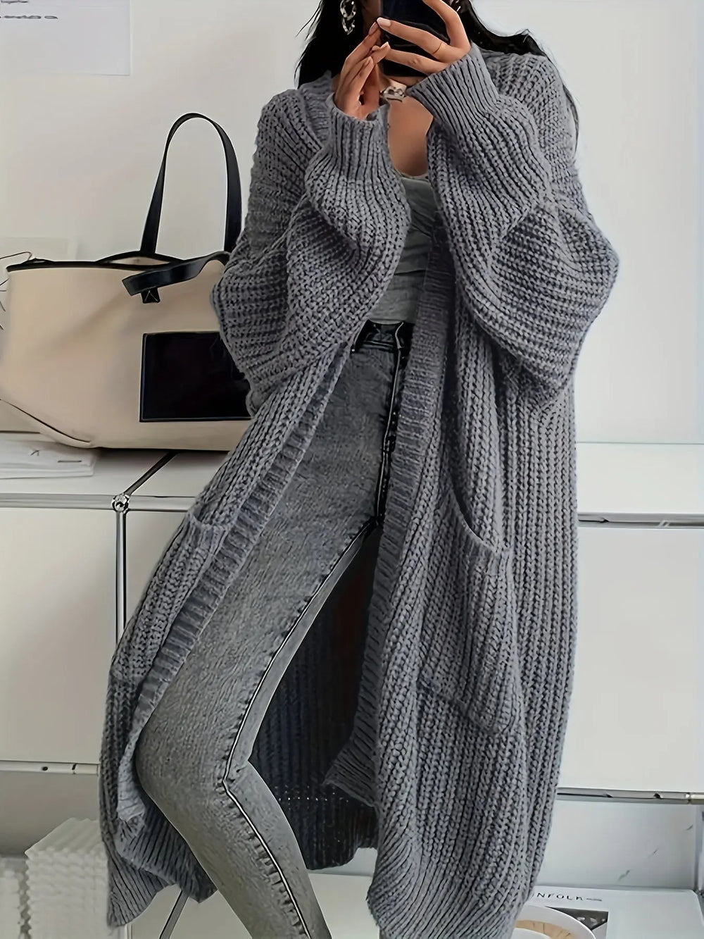 Sky Knit Oversized Longline Cardigan Jasmine's Boutique Australia