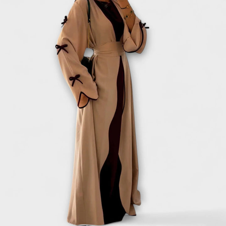 Stylish Cardigan and Dress Combined with Striped Decoration Jasmine's Boutique Australia