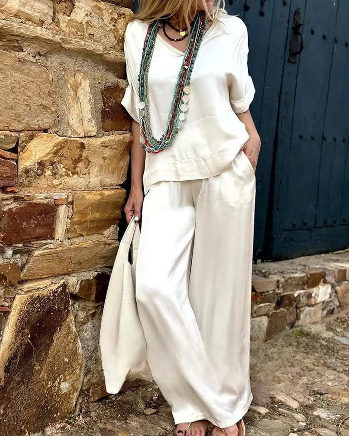 Effortless Chic Wide-Leg Set Jasmine's Boutique Australia