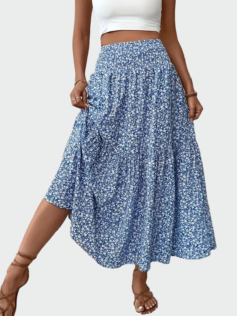 Blue Floral Maxi Skirt Jasmine's Boutique Australia