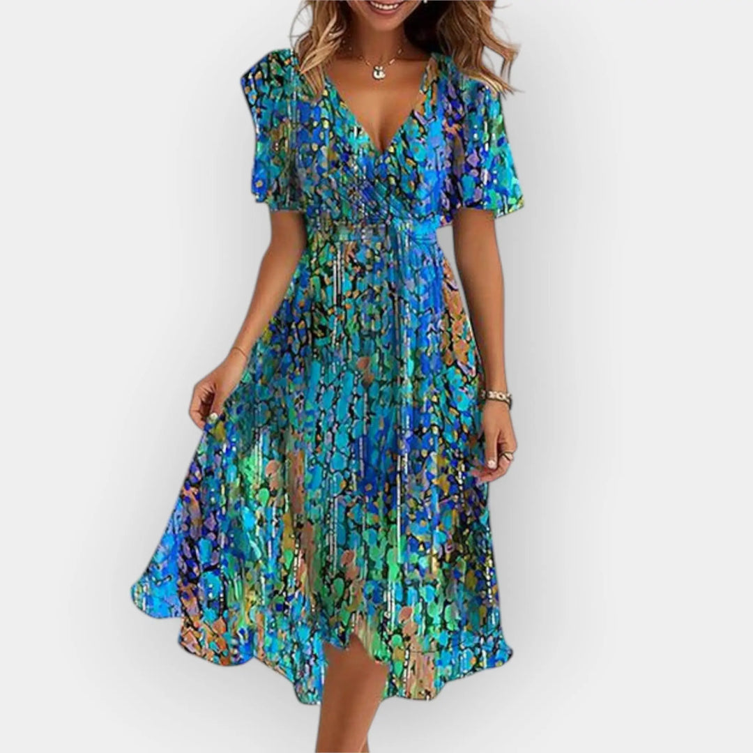 Midi Dress with Flowing Silhouette Jasmine's Boutique Australia